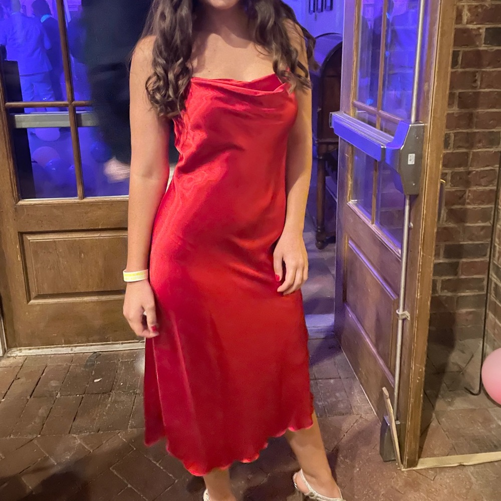 Red Silk Dress